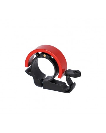 Dzwonek rowerowy typu pierścień XLC czerwony 22.2 mm